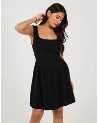 Brave Soul - Jersey Scoop Neck Flared Skirt Mini Dress - Lyst