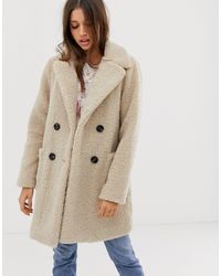 New Look Teddy Coat - Natural