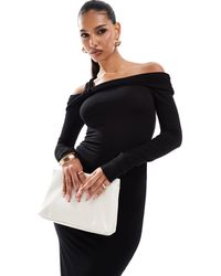ASOS - Bardot Midi Dress With Twist Strap - Lyst