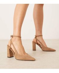 ASOS - Wide Fit Paisley High Block Heel Shoes - Lyst