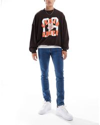 JJ Rebel - Vaqueros Azules De Corte Slim Con Lavado Medio Luke De - Lyst