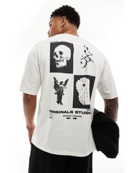Jack & Jones - Oversized T-shirt With Skull Back Print - Lyst