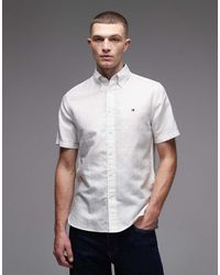 Tommy Hilfiger - Linen Blend Short Sleeve Shirt - Lyst