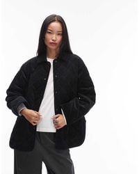 ARKET - Quilted Corduroy Oversized Jacket With Contrast Collar - Lyst