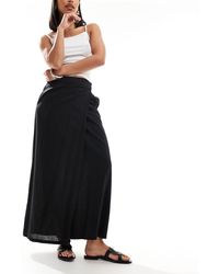Vero Moda - Aware Linen Wrap Maxi Skirt - Lyst