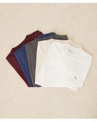 Abercrombie & Fitch - Pack De 5 Camisetas De Color Rojo, Azul Y Beis De Manga Corta Icon De - Lyst
