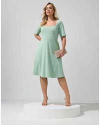 Yours Clothing - Panel Skater Dress - Lyst