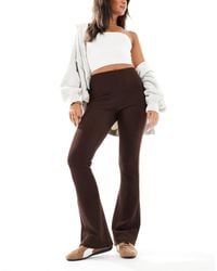 ASOS - Heavyweight Rib Flare Pants - Lyst