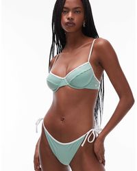 Tommy Hilfiger - – bügel-bikinioberteil mit -weißen streifen - Lyst