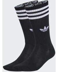 adidas Originals - Set Van 3 Paar Hoge Sokken Met 3-Stripes - Lyst