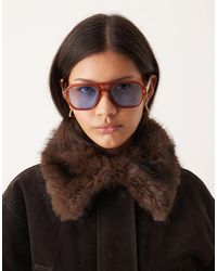 ASOS - Aviator-sonnenbrille mit leichter tönung - Lyst