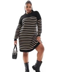 Yours - Stripe Mini Jumper Dress - Lyst