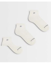 New Balance - Logo Patch 3 Pack Ankle Socks - Lyst