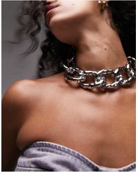 TOPSHOP - Monaco Oversized Chain Necklace - Lyst