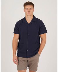 Brave Soul - Revere Collar Patch Pocket Short Sleeve Shirt - Lyst