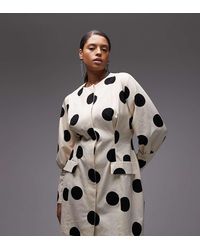 ASOS - Asos Design Curve Button Down Blazer Structured Mini Dress - Lyst