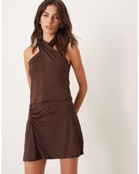 ASOS - Slinky Mini Skirt With Ruched Waist Detail - Lyst