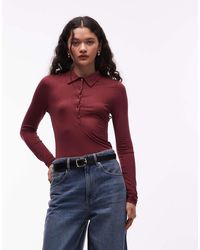 ASOS - Camicia A Maniche Lunghe Semitrasparente Morbida Color Mora - Lyst
