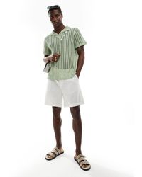 ASOS - Wide Regular Length Linen Shorts With Elasticated Waist - Lyst