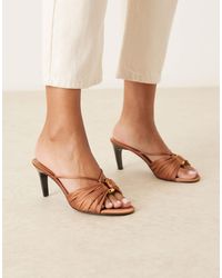 Mango - Hardware Detail Slingback Heeled Sandals - Lyst