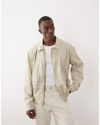 ASOS - Bomber oversize - beige - Lyst