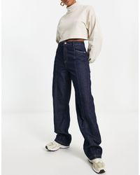 NA-KD - X Angelica Blick Seam Detail Straight Jeans - Lyst