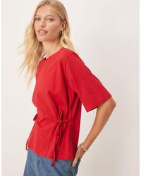 ASOS - Cinched Tie Side Tee - Lyst