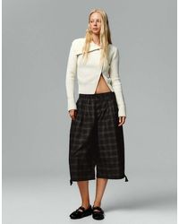 Bershka - Long Twill Bermuda Shorts - Lyst