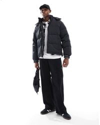 Levi's - Rockridge Crinkle Nylon Short Hooded Down Puffer Jacket - Lyst