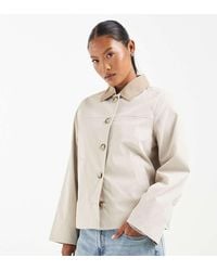 Vero Moda - Barn Jacket With Contrast Collar Detail - Lyst