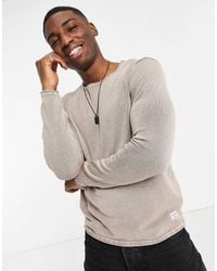 Jack & Jones - Essentials Washed Jumper With Rolled Hem - Lyst