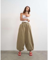 TOPSHOP - Check Extreme Balloon Trouser - Lyst