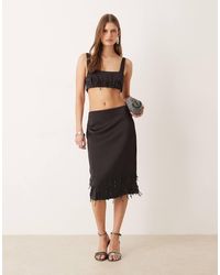 Mango - Embellished Knee Length Skirt Co-ord - Lyst