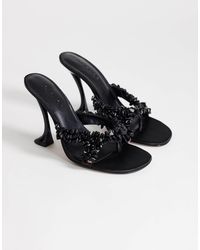 TOPSHOP - Natasha verzierte high-heel-mules - Lyst
