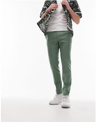 TOPMAN - Skinny Smart Pants With Elastic Waistband - Lyst