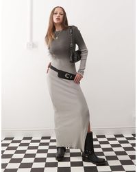 Noisy May - – langärmliges, geripptes maxikleid - Lyst