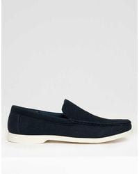 Threadbare - Faux Suede Slip On Loafers - Lyst