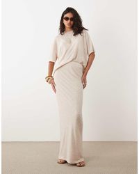 SNDY'S - Fine Knit High Waisted Maxi Skirt - Lyst