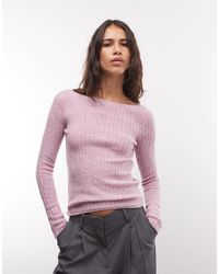 Monki - Gerippter strickpullover - Lyst