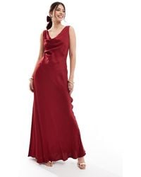 Maids To Measure - Bridesmaid Cowl Front Maxi Dress - Lyst