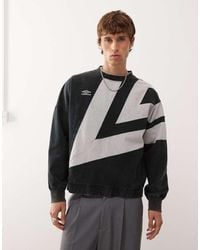 Umbro - Sudadera Negra Y Gris Con Estampado De Rombo Diamond Drill De - Lyst