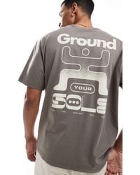 Nike - T-shirt motif graphique - gris - Lyst