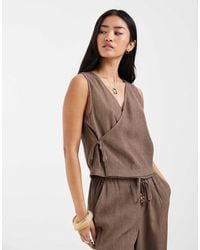 ONLY - Tie Detail Top Co-ord - Lyst