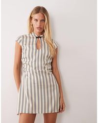 ASOS - Mandarin Collar Mini Dress - Lyst