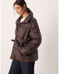 Gina Tricot - Belted Puffer Jacket - Lyst