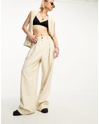 Object - Linen Mix Wide Leg Dad Trouser Co-ord - Lyst