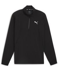 PUMA - Fit Woven Quarter Zip Sweater - Lyst
