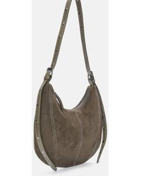 Pull&Bear - Borsa Da Spalla Kaki Con Cuciture A Vista - Lyst