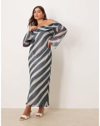 ASOS - Asos Design Curve Fold Over Off The Shoulder Midi Dress - Lyst