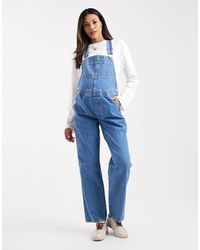 ASOS - Asos Design Maternity Denim Dungaree - Lyst